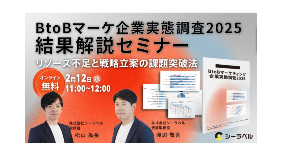 「BtoBマーケ企業実態調査2025」結果解説セミナー　～リソース不足と戦略立案の課題突破法～のアイキャッチ画像