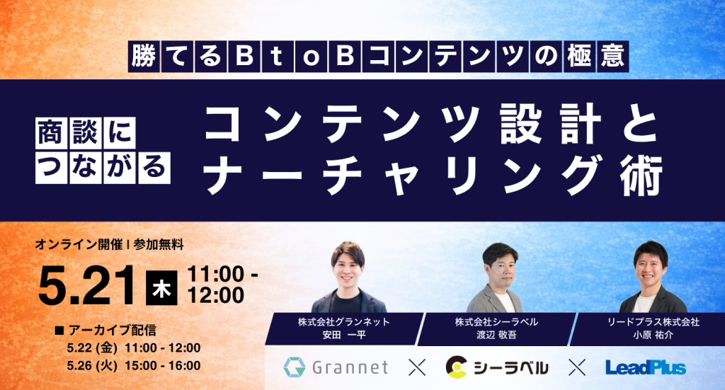勝てるBtoBコンテンツの極意　商談につながるコンテンツ設計とナーチャリング術のアイキャッチ画像